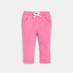 بنطال رياضي للجري من الصوف الناعم، باللون الوردي للفتيات